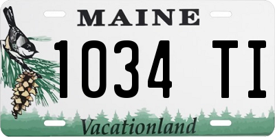 ME license plate 1034TI