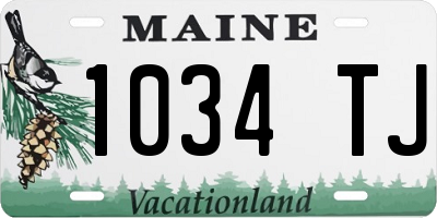 ME license plate 1034TJ