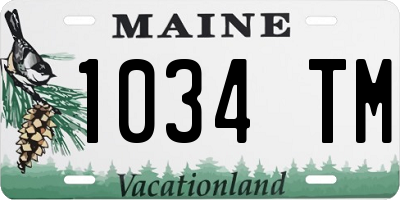 ME license plate 1034TM