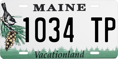 ME license plate 1034TP