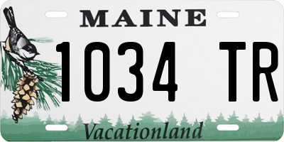 ME license plate 1034TR