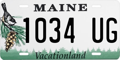 ME license plate 1034UG