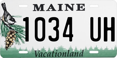 ME license plate 1034UH