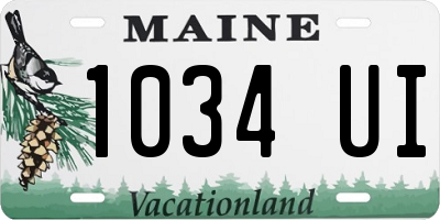 ME license plate 1034UI