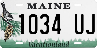 ME license plate 1034UJ