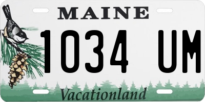 ME license plate 1034UM