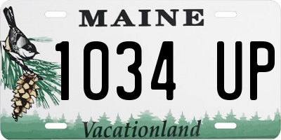 ME license plate 1034UP