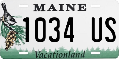 ME license plate 1034US