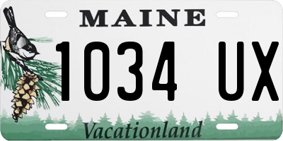 ME license plate 1034UX