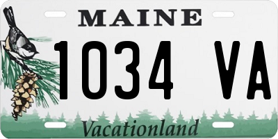 ME license plate 1034VA