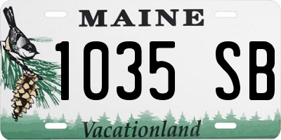 ME license plate 1035SB