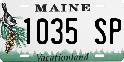ME license plate 1035SP