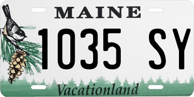 ME license plate 1035SY