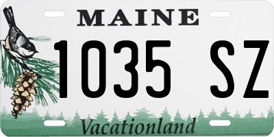 ME license plate 1035SZ