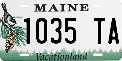 ME license plate 1035TA