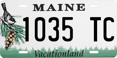 ME license plate 1035TC