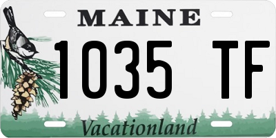 ME license plate 1035TF