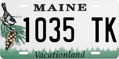 ME license plate 1035TK