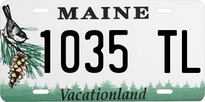 ME license plate 1035TL