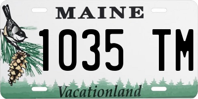 ME license plate 1035TM