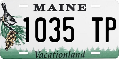 ME license plate 1035TP