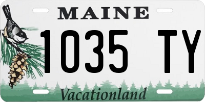 ME license plate 1035TY