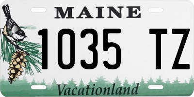 ME license plate 1035TZ