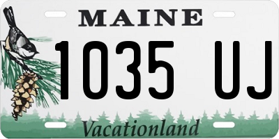 ME license plate 1035UJ