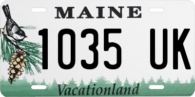 ME license plate 1035UK