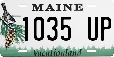 ME license plate 1035UP