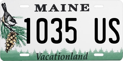 ME license plate 1035US