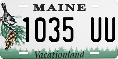 ME license plate 1035UU