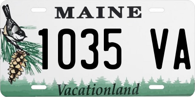 ME license plate 1035VA
