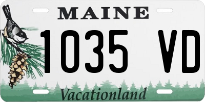 ME license plate 1035VD