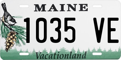 ME license plate 1035VE
