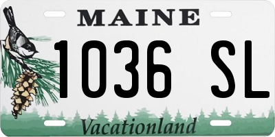 ME license plate 1036SL