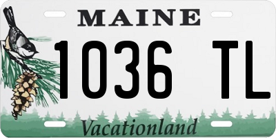 ME license plate 1036TL