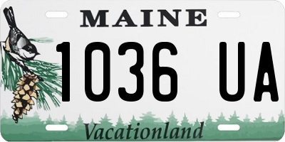 ME license plate 1036UA