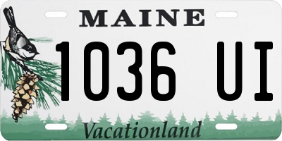 ME license plate 1036UI