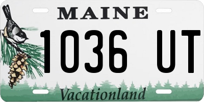 ME license plate 1036UT