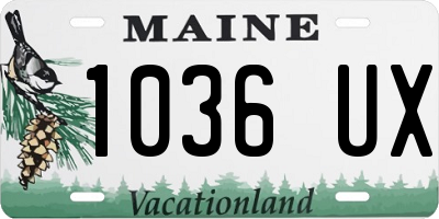 ME license plate 1036UX