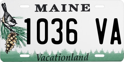 ME license plate 1036VA