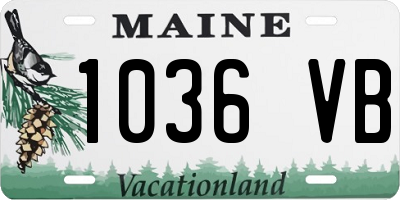ME license plate 1036VB
