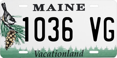 ME license plate 1036VG