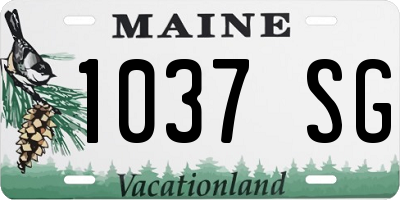 ME license plate 1037SG