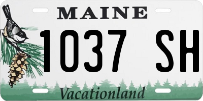 ME license plate 1037SH