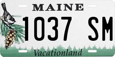 ME license plate 1037SM