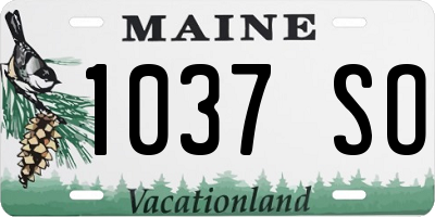 ME license plate 1037SO