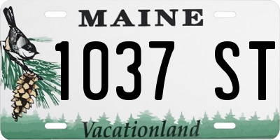 ME license plate 1037ST