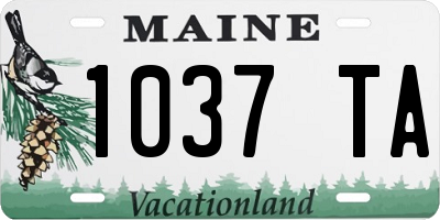 ME license plate 1037TA